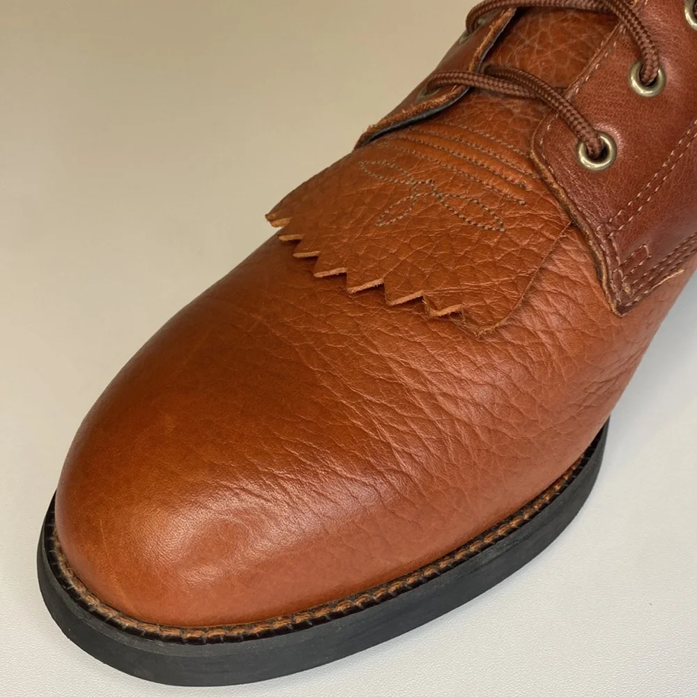 Ariat Men's Heritage Lacer Brown Leather Boots size 13 removable kiltie fringe